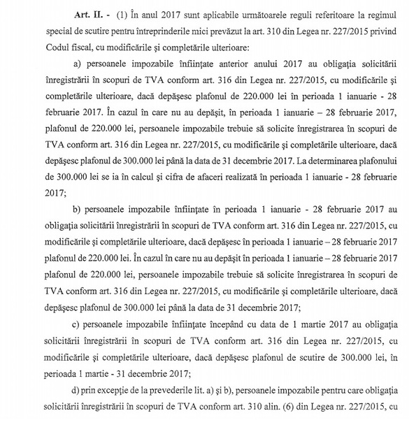 DOCUMENT Reguli schimbate pentru înregistrarea TVA a microîntreprinderilor. Modificare depusă chiar de Dragnea