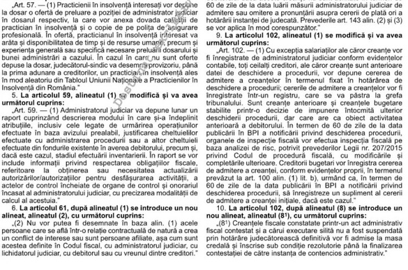 DOCUMENT Noile reguli de insolvență au intrat în vigoare, într-o formă modificată și cu o surpriză: executare silită pentru datorii în insolvență mai vechi de 60 de zile