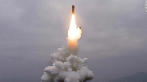 Coreea de Nord a confirmat testarea unui nou tip de rachetă balistică, lansată de pe mare și capabilă să transporte o armă nucleară