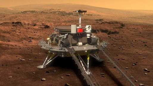 VIDEO Roverul chinez Zhurong a efectuat prima incursiune pe sol marțian