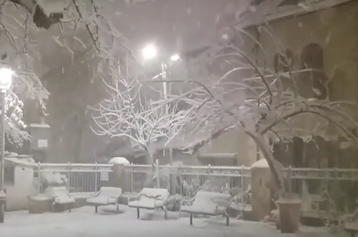 Fenomen rar în Israel: Cisiordania și Ierusalimul au fost acoperite de zăpadă