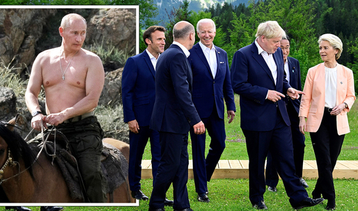 Ironii ale liderilor G7 la adresa lui Putin: “Ne păstrăm sacourile? Ne dăm jos sacourile?”. “Trebuie să ne arătăm pectoralii”