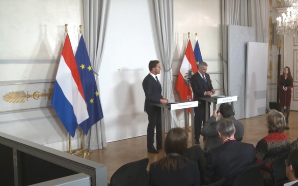 VIDEO&FOTO Întâlnire la Viena: Austriacul Nehammer și olandezul Rutte au pus la cale soarta Schengen. Mesaj către România 