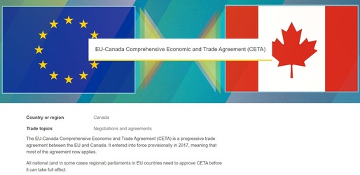 Senatul francez a votat împotriva ratificării CETA, acordul de liber-schimb dintre UE și Canada. Ce se întâmplă acum cu acordul care era deja aplicat parțial din 2017