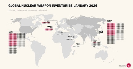Statele Unite și Rusia dețin peste 80% dintre stocurile mondiale de armament nuclear, dar China își dezvoltă arsenalul nuclear mai rapid decât orice altă țară
