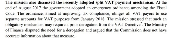 DOCUMENT Ministrul Finanțelor se ceartă cu Comisia Europeană pentru split TVA, contestând că ar avea nevoie de o derogare de la Directiva UE