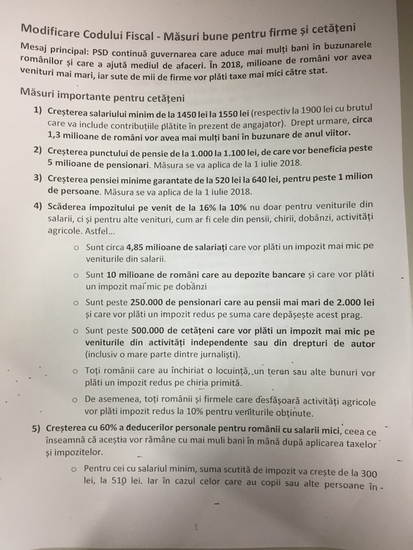 Tudose confirmă Profit.ro, decizia Guvernului privind impozitul de 1% pe cifra de afaceri ar urma să fie schimbată în Parlament