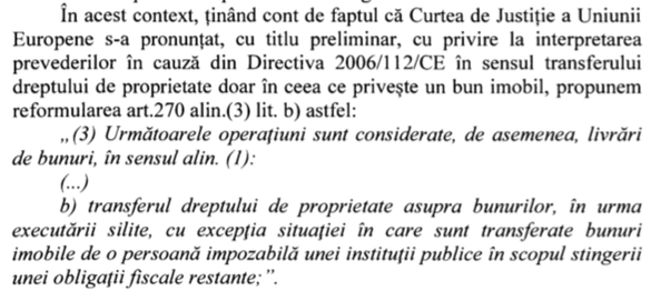 Modificări privind regimul TVA aplicat la livrarea de bunuri, inclusiv pentru stingerea unor datorii, avizate de Guvern