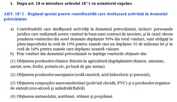 DOCUMENT Petrochimiștii pot deveni noii