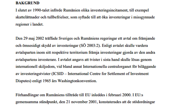 DOCUMENT România a obținut o victorie în deplasare la Stockholm în meciul juridic de un sfert de miliard de dolari cu frații 