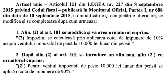 Un fost ministru PSD cere taxarea cu 90% a veniturilor impozabile din pensii care trec de 10.000 lei 