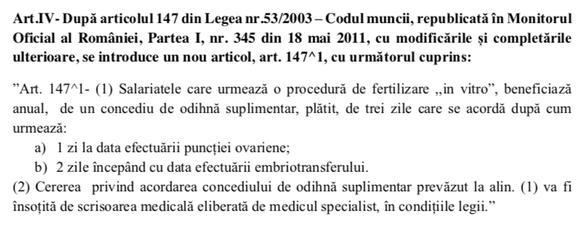 Decizie: Concediu de odihnă suplimentar pentru anumite femei. Măsura intră în vigoare imediat