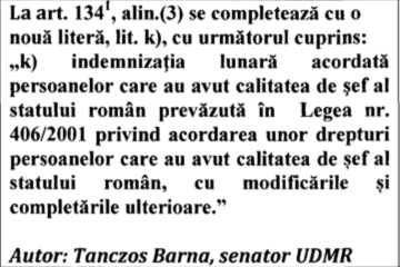 Taxarea suplimentară a pensiilor speciale - adoptată de Senat. Este scutită contributivitatea. Foștii șefi de stat nu scapă