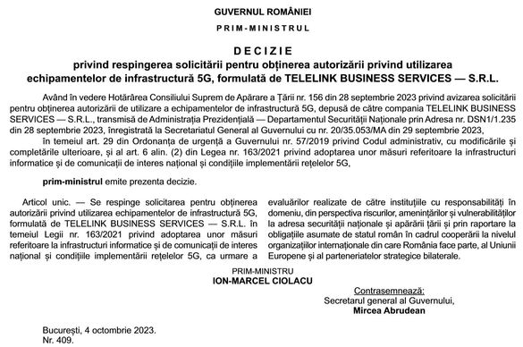 Bulgarii de la TBS, surprinși că CSAT îi consideră o amenințare la securitatea 5G: Lucrăm cu Ministere ale Apărării din diverse țări NATO