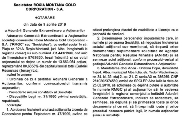 RMGC cere prelungirea cu 5 ani a concesiunii aurului de la Roșia Montană, care expiră după 20 de ani. Audierea decisivă în litigiul în care României i se cer 2% din PIB se poate suprapune cu alegerile prezidențiale