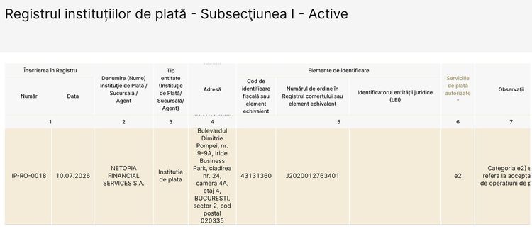 Netopia Payments își extinde licența BNR cu serviciul de remitere de bani și accelerează dezvoltarea de noi soluții financiare pentru comercianți