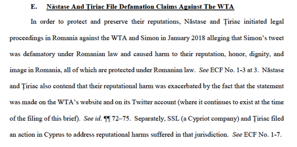 DOCUMENT+VIDEO Țiriac se judecă cu WTA în 4 țări, împotriva egalității de premii femei-bărbați în tenis, dar și ca urmare a scandalului suspendării lui Ilie Năstase după Fed Cup 2017