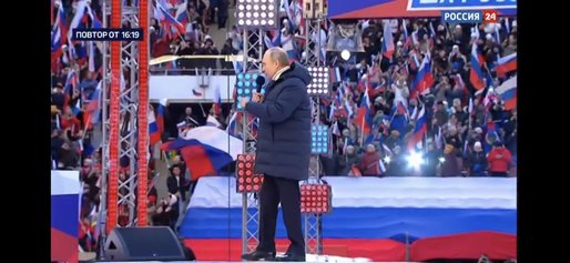 VIDEO Putin - Discurs grandios pe stadion despre ”dragoste creștină", în fața a 200.000 de spectatori