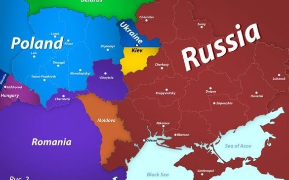 FOTO Medvedev publică o hartă cu Ucraina dezmembrată: Cea mai mare parte trece la Rusia, iar restul la Polonia și România. Potrivit politicianului rus, harta a fost creată de „analiștii occidentali”. MAE acuză propagandă și dezinformare