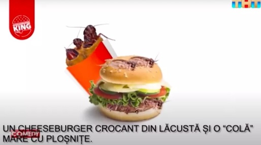 VIDEO Cum le este ținut ridicat moralul rușilor cu glume la tv despre europenii care au ajuns să mânânce „nuggets cu gândaci de bucătărie” sau „cheeseburgeri cu lăcuste"