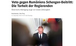 „Der Standard”, despre veto-ul pentru aderarea României la Schengen: „Nebunia celor de la putere. Abordarea Austriei arată o lipsă totală de obiective”