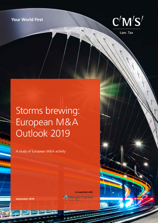 Perturbări pe piața europeană de M&A | CMS a publicat ediția 2019 a studiului “European M&A Outlook”