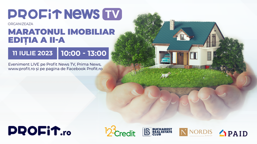 ASTĂZI Profit News TV va organiza Maratonul Imobiliar, cu cei mai importanți jucători de pe piața din România