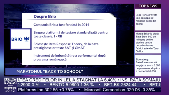 Maratonul Back to School la Profit News TV – Gabi Bartic, CEO Brio: Sistemul românesc de educație nu are standarde, nici de predare și nici de evaluare. Frica nu ne folosește în educație