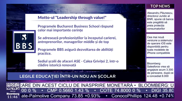 Maratonul Back to School la Profit News TV – Vasile Strat, decan Bucharest Business School: MBA-ul e mai mult apanajul practicienilor. Limbajul comun e experiența