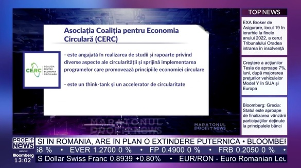 VIDEO PROFIT NEWS TV Maratonul Economia Sustenabilă - Coaliția pentru Economia Circulară: România este ultima în UE la economie circulară, ne-am însușit repede modelul consumă-arunci și credem că este semn de bogăție