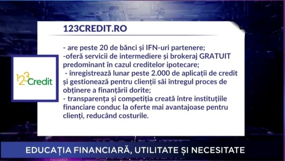 VIDEO PROFIT NEWS TV - Maratonul de Educație Financiară. 123Credit.ro: Este important să obții un credit, dar și să înțelegi în ce condiții și cum se va derula pe termen mediu și lung contractul cu banca