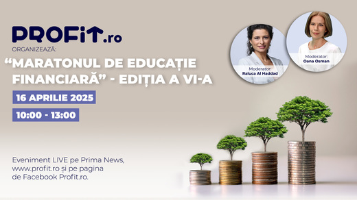 ASTĂZI Profit.ro TV - Maratonul de Educație Financiară ediția a VI-a: Greșelile pe care le fac oamenii fără o educație financiară, Cum decidem investiția care ni se potrivește, Cum se cumpără acțiunile, Când fac exit și Cum marchez profitul