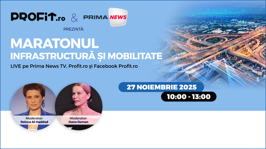 MÂINE Profit.ro Maratonul Infrastructură și mobilitate - Oportunități pentru București–Ilfov. Cum putem reduce presiunea pe trafic, Cum pot localitățile din Ilfov valorifica infrastructură aeriană, Cine câștigă din A0, De ce este momentul critic
