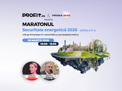 MÂINE Ministrul Energiei, președintele ANRE și cei mai mari jucători din domeniu vin la Maratonul Profit.ro ”Securitate energetică 2026”