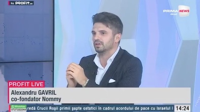 VIDEO Descoperi restaurante noi, cu recompense. Alexandru Gavril, co-fondator Nommy: Ne mai uităm la încă o rundă de finanțare anul viitor, vizăm și extinderea în alte orașe și la nivel internațional. Break-even, în 1-2 ani - Profit.ro Live TV