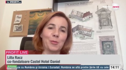 VIDEO 2 corporatiști au cumpărat un castel. Lilla Racz, co-fondatoare Castel Hotel Daniel: Este foarte important să ne concentrăm și pe oaspeții străini. O să urmeze o fază de stabilitate - Profit.ro Live TV