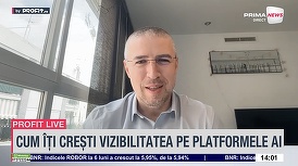 VIDEO GEO este următoarea etapă a SEO. Ionuț Turlea, co-fondator GEOflux.ai: Este optimizat pentru conversații, nu doar pentru cuvinte-cheie și pentru semantica din spatele conversațiilor. Din ce în ce mai mulți clienți noi vin de pe ChatGPT - Profit.ro L