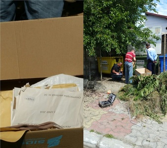 Buletine de vot găsite într-un tomberon din spatele Primăriei Cernavodă. Poliţia face cercetări - FOTO
