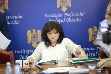 Buzău: Prefectul Carmen Ichim, în lacrimi la finalul şedinţei Comisiei de Fond Funciar, când a aflat că este chemată în judecată