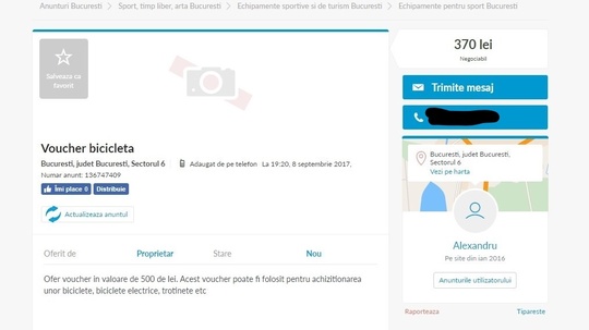 Foto: Captură OLX