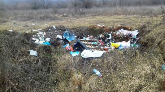 Locuitorii dintr-o comună din Arad, nemulţumiţi că sunt obligaţi să plătească o taxă pentru gunoiul menajer, dar nimeni nu îl ridică - FOTO