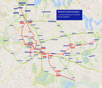 Restricţii de trafic, sâmbătă şi duminică, în Capitală, pentru desfăşurarea Maratonului Internaţional Bucureşti