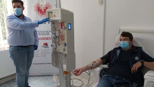 Buzău: Primul pacient vindecat de coronavirus a donat plasmă pentru salvarea altor bolnavi infectaţi, aflaţi în stare gravă