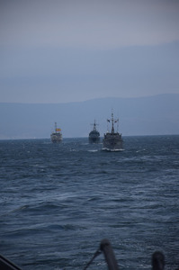 O grupare navală NATO face escală în Portul Constanţa 