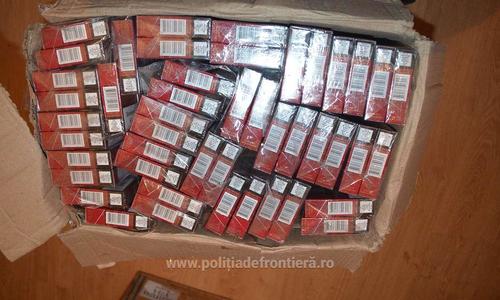 Focuri de armă pentru prinderea unor contrabandişti de ţigări la frontiera de nord. Ţigarete de provenienţă Duty-Free în valoare de aproximativ 82.000 de lei, confiscate la punctul de frontieră Brodina | FOTO
