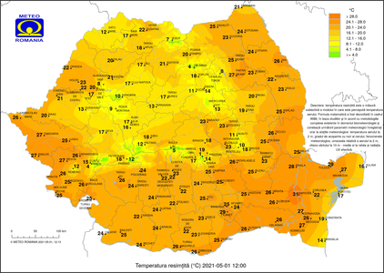 ANM a emis o avertizare de ploi şi intensificări ale vântului în noaptea de Înviere, în Bucureşti şi în restul ţării