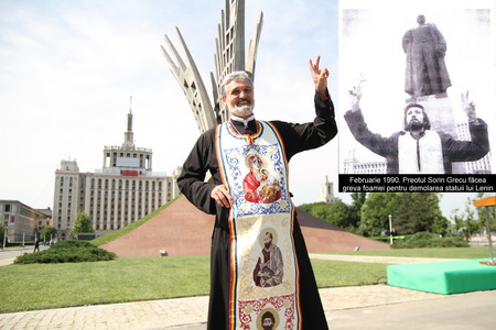 Preotul Sorin Grecu, care a făcut greva foamei pentru demolarea statuii lui Lenin din Piaţa Presei Libere, a încetat din viaţă