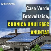 Greenpeace, despre Casa Verde Fotovoltaice: Cronica unui eşec anunţat / Un deceniu nu ar fi suficient pentru ca AFM să rezolve restanţele din acest program 