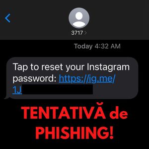 Directoratul Naţional de Securitate Cibernetică avertizează asupra unei tentative de fraudă, care implică furtul unor conturi de Instagram 