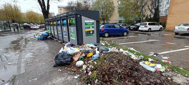 Firma de salubritate din Alba Iulia, amendată de DSP pentru că nu a ridicat gunoiul. Probleme au fost semnalate inclusiv în apropierea unei şcoli - FOTO